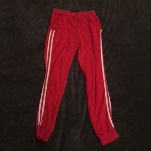 Nude red jogger sweatpants